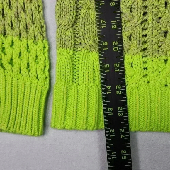 American Eagle AEO Women's Sweater XS Open Weave Ombre Beige Green Soft Pullover - Picture 15 of 16